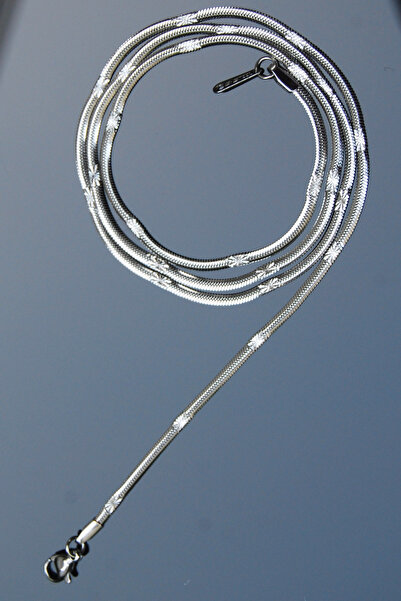 Rua Jewelry قلادة ثعبان مسطحة مطرزة من الفولاذ الإيطالي مقاس 2 مم لون فضي |  ...