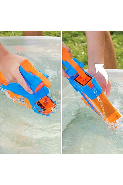 Nerf Super Soaker Flip Fill Water Blaster - 4 Spray Styles, Fast Fill, 30 oz Tank