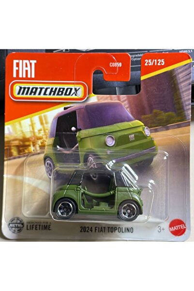 HOT WHEELS Matchbox 2024 Fiat Topolino 1:64 Metal Diecast Model Araba – Yeşil