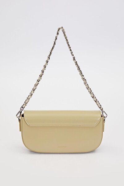 Levidor Green Silver Lock Detailed Shoulder Bag