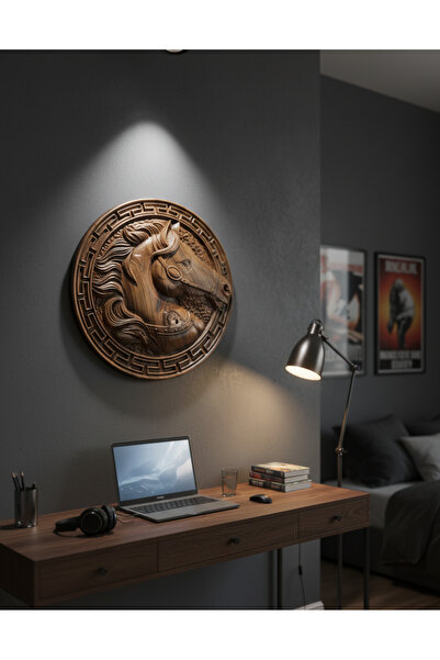 MARKA MOBİLYA Grycnc Farlı Ile Cnc Yapımı Dekoratif Kabartma Tablo At Görsel-...