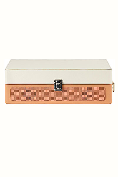 GDL Retro Çanta Pikap T417B - Krem (Bluetooth, Dahili Hoparlör ve Metal İğne)