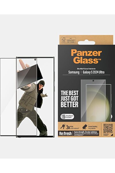 Panzer Glass PanzerGlass Ultra Wide Fit Screen Protector for Samsung Galaxy S24 Ultra - Clear/Black