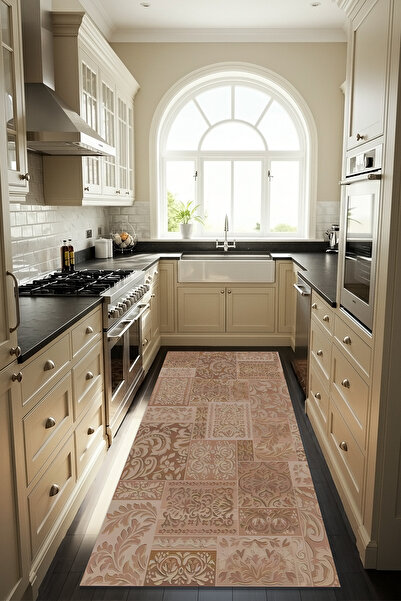 Etnik Dekor Eskitme Seramik Desenli Dijital Baskı Kaymaz Taban Makinede Kolay...