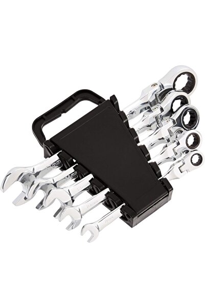 Amazon basics Flexible Ratcheting Wrench Set - Metric, 5-Piece