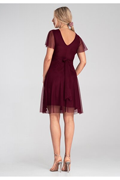 Figl Cherry red mesh dress - Party dress - Dress M1206 size S/M