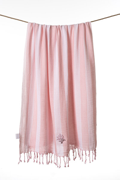 Koza Home Sealıne Рожевий муслін з вишивкою Пештамал 90X170 2544