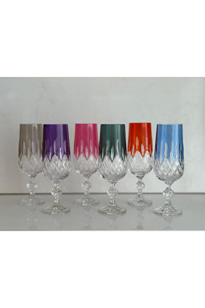 Elista Bohemia Crystal Glass Lusterli 180 Cc 6 Pieces