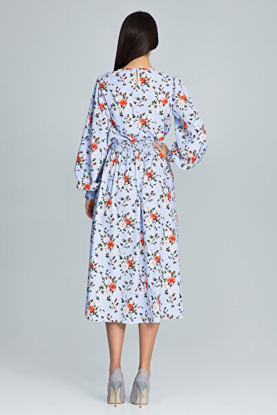 Figl Floral Printed midi dress with long sleeves - M600 size S/M