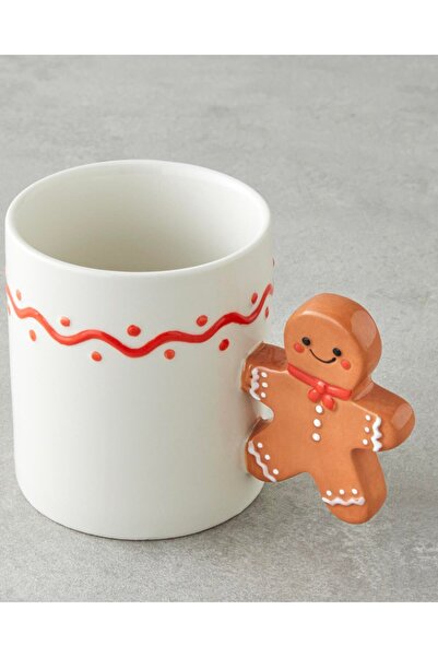 English Home Frosty Gingerman Stoneware Mug 330 ml Red-Brown