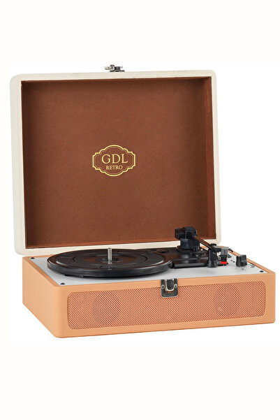 GDL Retro Çanta Pikap T417B - Krem (Bluetooth, Dahili Hoparlör ve Metal İğne)