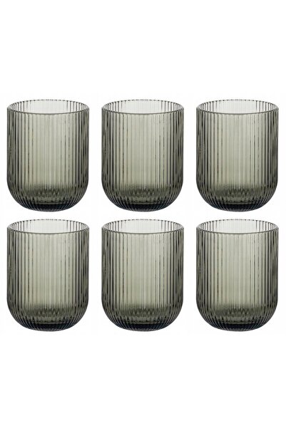 FLORINA Set of 6 Vacanza glasses, grey glass, 270 ml