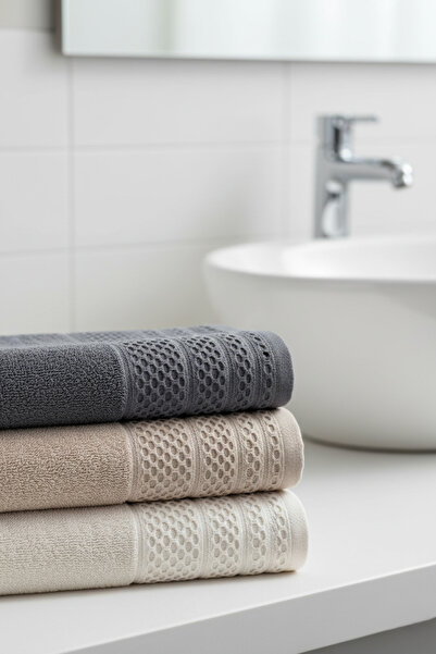 VİENNA Set of 6 Cotton 50X90 cm Soft & Absorbent Hand and Face Towels