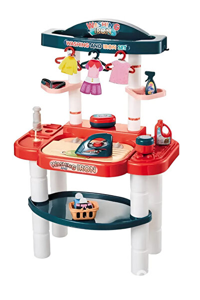 Fitness World Magical Laundry Play Set for Kids with Ironing Board and Clothes Rack, featuring Lights and Realistic Sounds