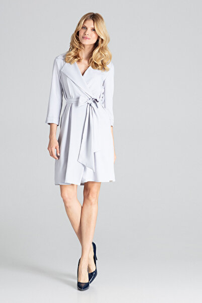 Figl Gray dress with belt - M680 size S