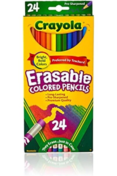 Crayola Erasable Colored Pencils, 24 Count