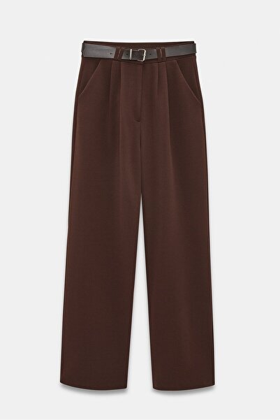 Saade Women's High Waist Stretch Fabric Palazzo Pants - Belted