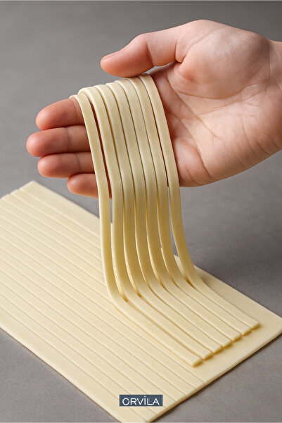 Orvila Noodle and Pasta Slicer - Stainless Steel - Practical Dough Cutting Attachment - 9 Blades