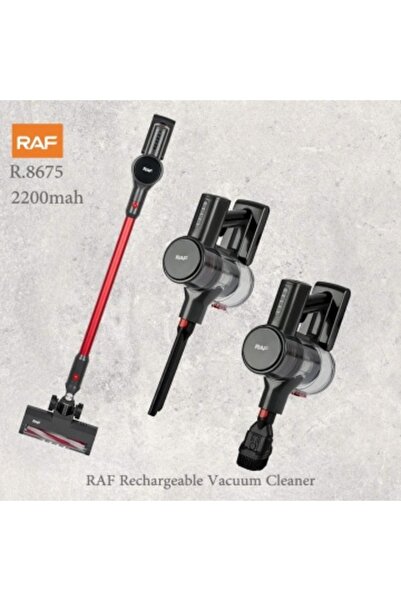 raf Cordless vacuum R 8675, upright and handheld, 120 W, HEPA filter, 4 accessories, 2200 mAh, black