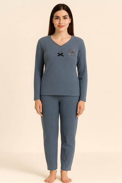 BONY SOCKS SET DE PIJAMĂ PENTRU FEMEI MYSTAR ALBASTRU