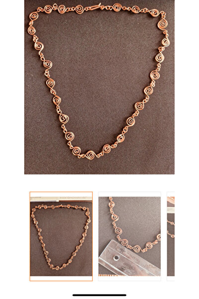 isikaccessories سلسلة نحاسية نقية بنمط أسطوري بطول 70 سم