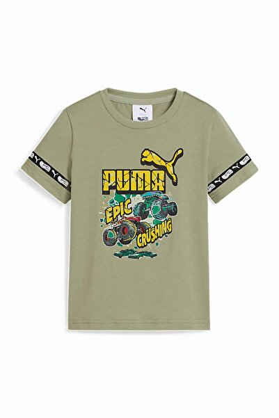 Puma X Hot Wheels Children's Light Green T-Shirt