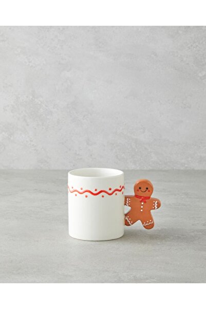 English Home Frosty Gingerman Stoneware Mug 330 ml Red-Brown