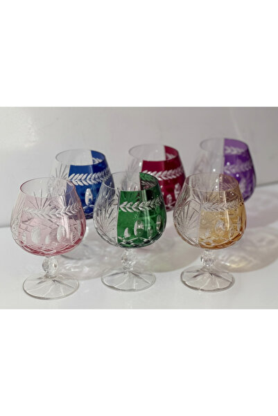 Elista Bohemia Crystal Glass Cup Lustered 250 Cc 6 Pieces