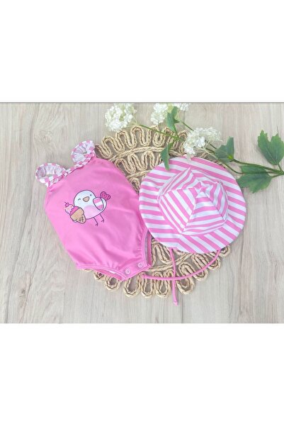 MAYORAL Baby Girl Sun Protection Swimsuit and Hat Set 1764