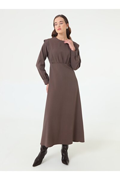 Refka Φόρεμα Τεσεττουρικό με λεπτομέρεια στον ώμο και κορδόνι στη μέση - Βιζόν -