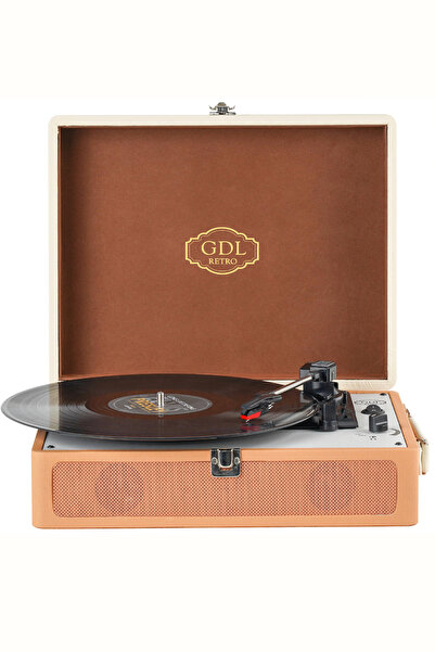 GDL Retro Çanta Pikap T417B - Krem (Bluetooth, Dahili Hoparlör ve Metal İğne)