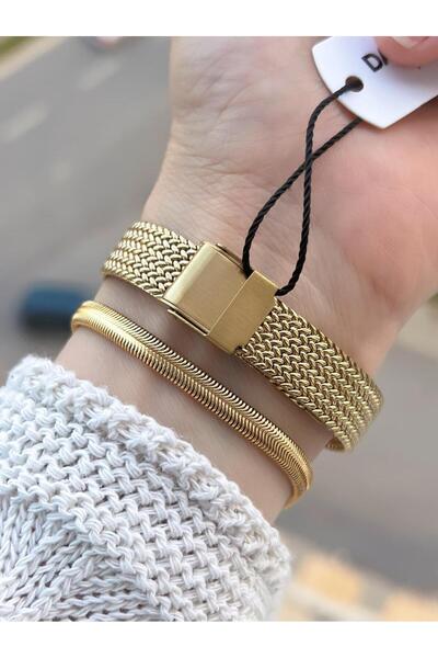 Daniel Klein Steel Mesh Strap 2 Years Warranty 3Atm Water Resistant Women's Wristwatch+Bracelet 109702