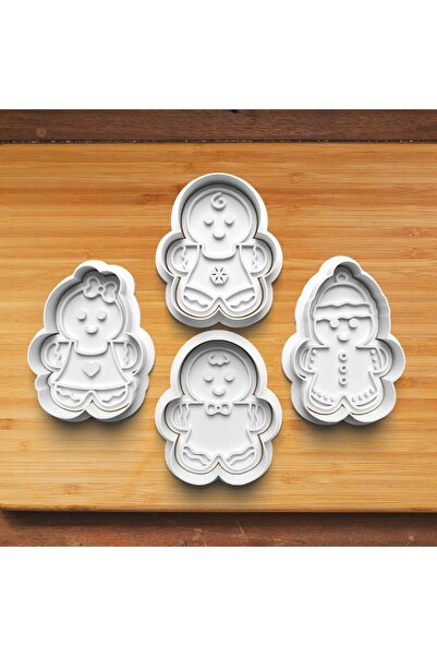 Hobist Sweet Cute Baby Cookie Guys Set of 4 Cookie and Sugar Dough Molds
