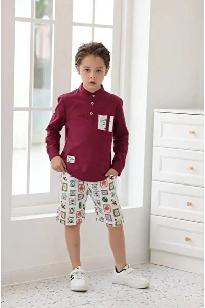 Alesaei-mondo tondo Children's shorts with casual prints 4101