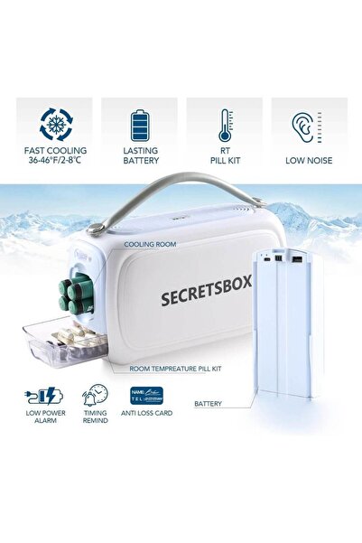 Generics Secretsbox Medicine Cooler Box for Travel Mini Fridge with 20000 mAh Battery