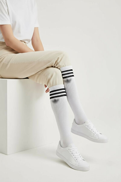 Butik 5-Pack Cotton Stretch Fabric Flexible Long Sports Tennis Socks