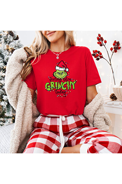 DD Secret Women's oversized 100% cotton Christmas T-shirt EXTRA GRINCHY