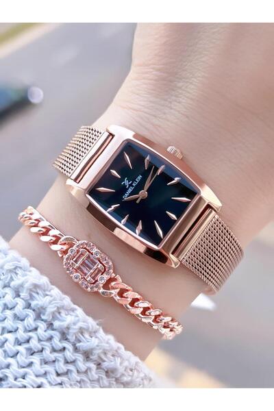 Daniel Klein Steel Mesh Cord 2 Years Warranty 3Atm Water Resistant Women's Wristwatch+Bracelet B141196