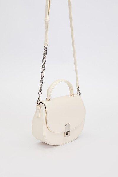 Levidor Beige Chain Strap Detailed Handbag