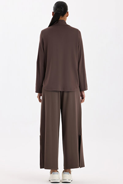 COMEUP Stitch-Free Slit Pants Cocoa Dance