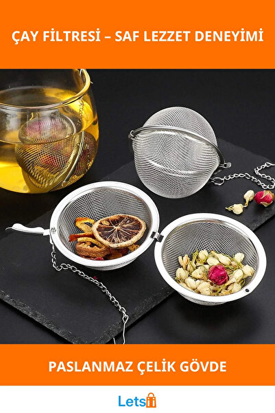 Letsii Long Lasting Stainless Steel Tea Filter