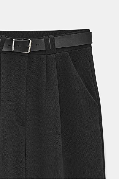 Saade Women's High Waist Stretch Fabric Palazzo Pants - Belted