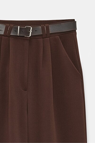 Saade Women's High Waist Stretch Fabric Palazzo Pants - Belted