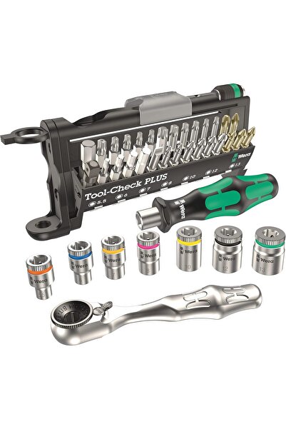 wera 05056490001 Tool-Check Plus Bit Ratchet Set With Sockets - Metric