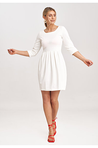 Figl Lightly flared ecru dress M1027 size XL