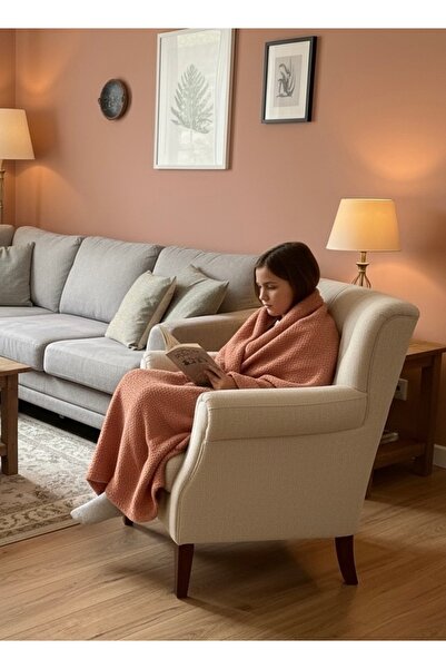 Arel Home Single Blanket Cloud Series 100% Cotton 150X220 cm Tv Blanket