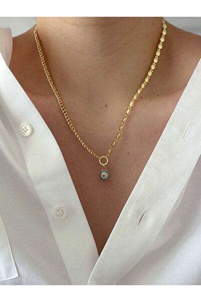 CHARMLUCKY ÖZEL SERİ ASİMETRİK ZİNCİR NAZAR KOLYE