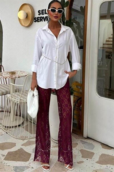 MAREANDPANDA Lined Lace Trousers 0081