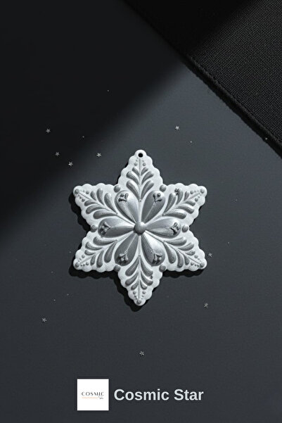 Cosmic Star زخرفة شجرة عيد الميلاد بتصميم خاص على شكل ندفة ثلجية مع زخارف أني...