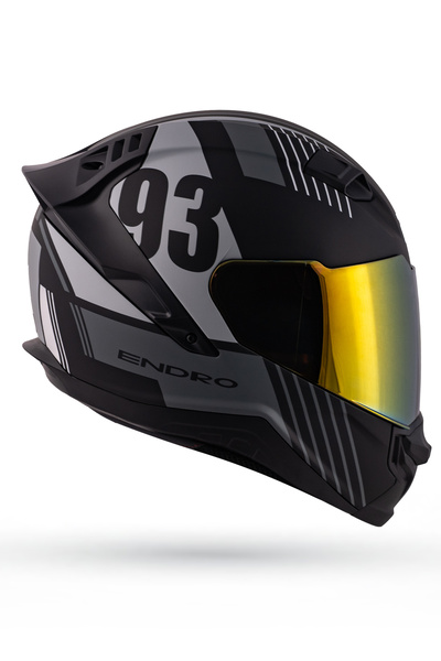 ENDRO Twister Route 93 Mat Siyah-Antrasit Kask
